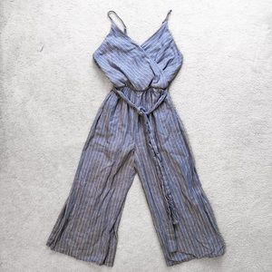Light Blue Pinstripe Jumpsuit